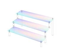 YTBHSHXZ, Espositore portaoggetti in acrilico a 2/3 livelli, espositore colorato for profumi, espositore fai da te(Colorful 3 Tier,20cm)