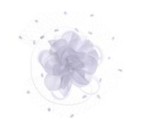 YTBHSHXZ， Fascinators, fermagli for cappelli, accessori for capelli da donna, veli con fermagli for cappelli, forcine for capelli, copricapi da cocktail party(White)