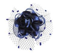 YTBHSHXZ， Fascinators, fermagli for cappelli, accessori for capelli da donna, veli con fermagli for cappelli, forcine for capelli, copricapi da cocktail party(Navy)