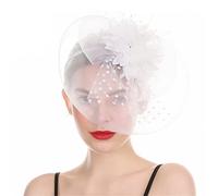 YTBHSHXZ， Fermaglio for capelli affascinante in rete, cappello, fascia for capelli, velo da sposa, fiore for festa(Black)