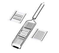 YTBHSHXZ, Grattugia for verdure, affettatrice e tritatutto - Grattugia da cucina a 3 lame for carote e altro - Argento, set da 3 pezzi