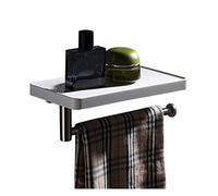 YTBHSHXZ Mensola doccia in vetro in acciaio inox con portasciugamani da parete