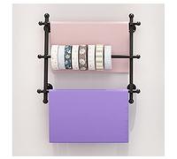 YTBHSHXZ, Organizzatore for nastri/carte da regalo, for sciarpe, a 3 livelli, espositore for asciugamani in metallo con montaggio a parete, for torte/fiori/negozio di articoli da regalo(Black,80x60cm/