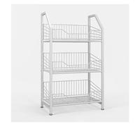 YTBHSHXZ, Organizzatore for scaffali for snack a 3 livelli, scaffale for esposizione del supermercato, scaffale for bevande/piccoli alimenti/giocattoli contro il muro(White,60x30x86cm)
