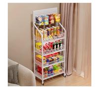 YTBHSHXZ, Organizzatore for scaffali for snack, scaffale for supermercato, scaffale for bevande/piccoli alimenti/giocattoli contro il muro(White,50x27x140cm)