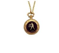 YTBHSHXZ orologio da tasca e catena, Dodici costellazioni Grandi orologi da tasca retrò con chiusura a scatto for uomo con pendente a catena