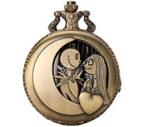 YTBHSHXZ orologio da tasca e catena, Orologio da tasca con movimento al quarzo, orologio da parete con coppia scheletrata cava, orologio da tasca for uomo e donna