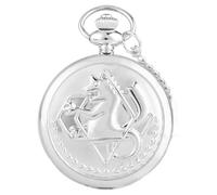 YTBHSHXZ orologio da tasca e catena, Orologio da tasca vintage, orologio da tasca in acciaio Alchemy, orologio a catena in vita, orologio con collana con ciondolo, adatto for uomini e donne