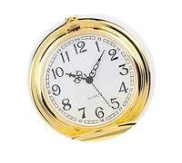 YTBHSHXZ orologio da tasca e catena, Orologio da taschino classico con catena a pendente con superficie liscia Steampunk vintage retrò da uomo(Golden)