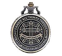 YTBHSHXZ orologio da tasca e catena, Pendenti religiosi dell'orologio da tasca cristiano di Dio Gesù