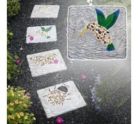 YTBHSHXZ, Pavimentazione Rettangolare for vialetti con ciottoli levigati, Pietra Decorativa in Stile Rustico for Prati/Giardini(Birdie)