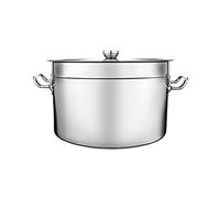 YTBHSHXZ Pentola in acciaio inossidabile con coperchio aderente, alta capacità, adatta a tutti i piani cottura