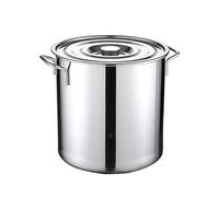 YTBHSHXZ Pentola professionale in acciaio inossidabile lucidata a specchio for induzione, adatta a varie fonti di calore(18 Litres)