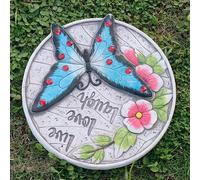 YTBHSHXZ, Pietra Decorativa da Giardino in Cemento for aiuole/Aree laghetto, pavimentazione Rotonda Multicolore for vialetti e paesaggi(Purple)