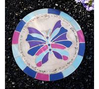 YTBHSHXZ, Pietra Decorativa squisita for sentieri con Motivo a Sole, Farfalla, Fiore e Libellula, Decorazione for Giardini/sentieri(Butterfly)
