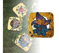 YTBHSHXZ, Pietre da Giardino con Motivo a Uccelli, coleotteri e Farfalle, Decorazioni for percorsi Cavi tridimensionali.(Butterfly)