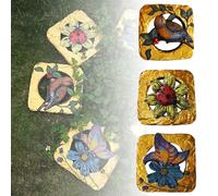 YTBHSHXZ, Pietre da Giardino con Motivo a Uccelli, coleotteri e Farfalle, Decorazioni for percorsi Cavi tridimensionali.(1 Pack)