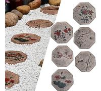 YTBHSHXZ, Pietre Decorative for gradini da Giardino in Resina ecocompatibili, ottagonali for Cortili/sentieri/Prati/Giardini(1 Pack)