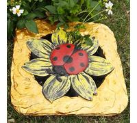 YTBHSHXZ, Pietre Decorative for sentieri da Giardino con Stampe di Piccoli Animali, for Esterni, for Prati, patii e sentieri.(Beetles)