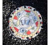 YTBHSHXZ, Pietre Decorative Multicolori for vialetti, con Motivo Tridimensionale Rotondo, Φ 13", for sentieri, Prati e Aree laghetto.(Butterfly,1PC)