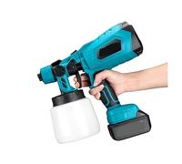 YTBHSHXZ, Pistola a spruzzo elettrica senza fili da 1000 ml, for verniciatura di mobili for auto, rivestimento in acciaio, aerografo, 3 ugelli, compatibile con batteria