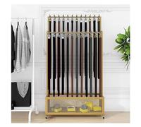 YTBHSHXZ, Porta cinture autoportante su ruote - espositore for cravatte, espositore portatile for cravatte/biancheria intima/calzini con struttura in ferro commerciale con cestello portaoggetti inferi