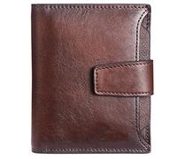 YTBHSHXZ Portafoglio in pelle con cerniera for documenti d'identità tasca portamonete e porta carte di credito(Bruin)