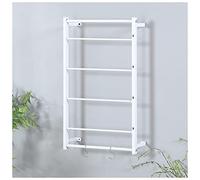 YTBHSHXZ, Portaoggetti for carta da regalo for espositore for nastri/cravatte in ferro for negozi di artigianato, scaffale for sciarpe montato a parete con ganci extra(White,40x67cm/15.7x26inch)