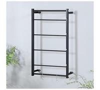 YTBHSHXZ, Portaoggetti for carta da regalo for espositore for nastri/cravatte in ferro for negozi di artigianato, scaffale for sciarpe montato a parete con ganci extra(Black,40x67cm/15.7x26inch)