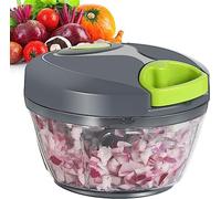 YTBHSHXZ, Q&Q BASICS Tritatutto compatto e veloce for frutta e verdura, affettatrice for alimenti, cipolle e verdure, utensile da cucina verde