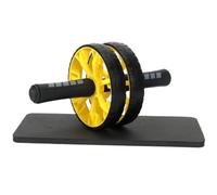 YTBHSHXZ, Ruota addominale con tappetino di protezione, rullo for allenamento addominale, attrezzatura for il fitness, maniglie in acciaio inossidabile(Yellow)