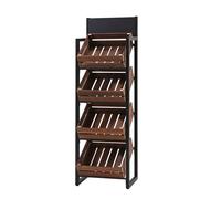 YTBHSHXZ, Scaffale for la conservazione degli alimenti for frutta e verdura Scaffali espositivi for minimarket staccabili a 4 livelli(Brown)