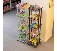 YTBHSHXZ, Scaffale for snack da supermercato a 5 strati, portapatatine for bevande, caramelle, nero/bianco for minimarket, supporto for organizer mobile(5Tier Black)