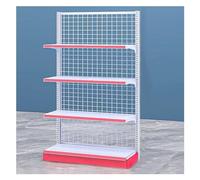 YTBHSHXZ, Scaffale in metallo for stoccaggio supermercato a 4 livelli, espositore for snack da cucina da pavimento, organizer for scaffali for snack con piastra a strati regolabile e staccabile
