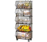 YTBHSHXZ, Scaffali for supermercati Espositore for snack, Organizzatore for casa mobile da pavimento Porta-alimenti for patatine, Carrello for snack con frutta e verdura(41x29x103cm(16.1x11.4x40.6in))