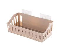 YTBHSHXZ Scatola portaoggetti for shampoo e cosmetici, cestino con ventosa, accessori for il bagno(Light Coffee)