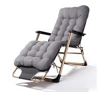 YTBHSHXZ Sedia da ufficio Siesta, sedia spiaggia for il tempo libero, relax, 178x52x30cm, resistente(Gray+mat)