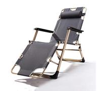 YTBHSHXZ Sedia da ufficio Siesta, sedia spiaggia for il tempo libero, relax, 178x52x30cm, resistente(Grey)