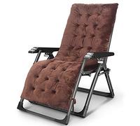 YTBHSHXZ Sedia pieghevole Siesta Chair portatile for anziani for balcone for il tempo libero for donne incinte 100x67x85cm Resistente(Brown Thick Pad)