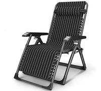 YTBHSHXZ Sedia pieghevole Siesta Chair portatile for anziani for balcone for il tempo libero for donne incinte 100x67x85cm Resistente(Black)