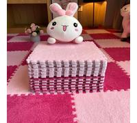 YTBHSHXZ Tappetino da pavimento a forma di puzzle peloso, isolamento acustico, ritagliabile, protezione for il, 10 pezzi(Style I)