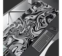 YTBHSHXZ Tappetino for mouse for tastiera e computer, grande lungo, grigio nero, lavabile, con base in gomma antiscivolo(700x300x3mm)
