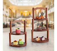 YTBHSHXZ， Tavolo da dessert cinese in legno Tazza multistrato Supporto for servizio di pasticceria creativo Decorazione for festa di nozze Vassoio for torta Vassoio for torta(24cmx32cm)