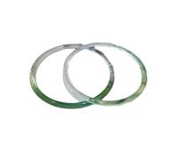 YTDJJWLS 2 braccialetti in agata da 60 mm con giada traslucida sfumata temperamento di fascia alta, pietra, senza pietre preziose