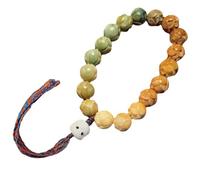 YTDJJWLS Bodhi - Braccialetto tibetano buddista con perle di loto intagliate e pietre preziose, senza pietre preziose