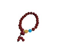 YTDJJWLS Bracciale da donna cinabro, squisito stile cinese di alta qualità, perline rosse, pietra, nessuna pietra preziosa