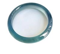 YTDJJWLS Bracciale da donna in agata naturale, 58 mm, in giada, calcedonio, temperamento di fascia alta, pietra, senza pietre preziose