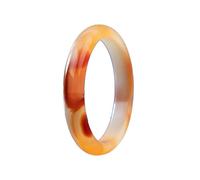 YTDJJWLS Bracciale da donna in agata naturale, calcedonio rosso, 58 mm, senza pietre preziose
