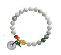 YTDJJWLS Bracciale da donna in giada, squisito braccialetto di cristallo minimalista cinese con perline, pietra, senza pietre preziose