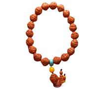 YTDJJWLS Bracciale da uomo con nucleo in oliva, 10 mm, realizzato a mano, con Buddha Maitreya, in legno, senza pietre preziose